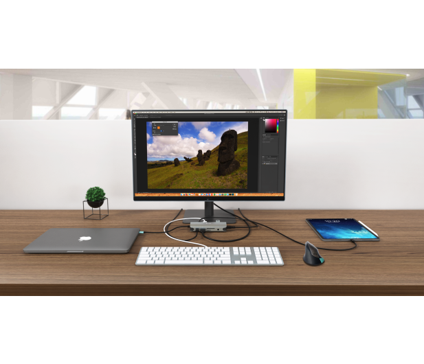 i-tec USB-C Metal Nano Travel Dock HDMI VGA LAN czytnik SD PD 100W - 590186 - zdjęcie 5